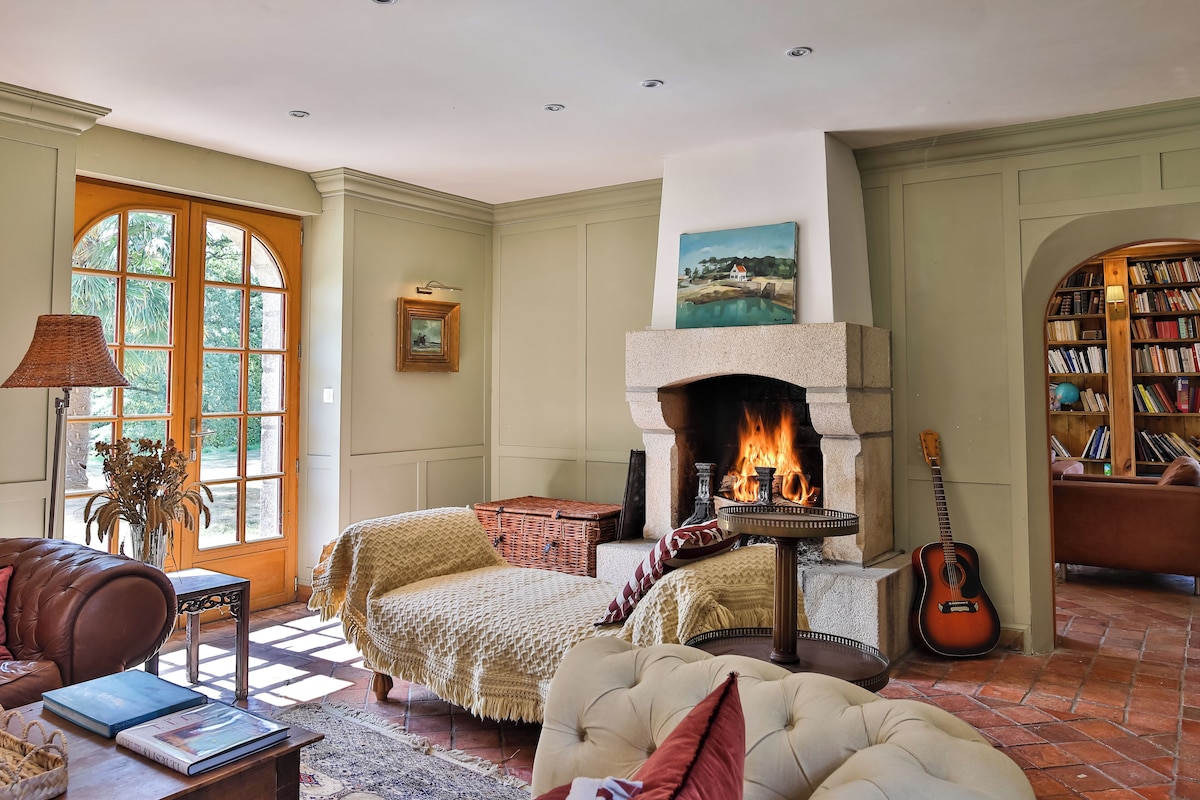 By the fire